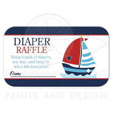 How to nest for less offers a complete party kit with this theme. Anchor And Sailboat Baby Shower Diaper Raffle Ticket Cards