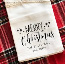 Merry Christmas Stars Personalized Christmas Tea Towel Etsy Christmas Tea Tea Towels Diy Custom Tea Towel