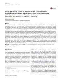PDF) Acute and chronic effects of exposure to the juvenile hormone analog  fenoxycarb during sexual reproduction in Daphnia magna