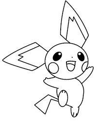 It is usually found in groups and often touch tails with other pichu as a show of courage, creating a shower of sparks that can make them cry. Happy Pichu Jumping Around Coloring Page Pokemon Ausmalbilder Ausmalbilder Coole Pokemon