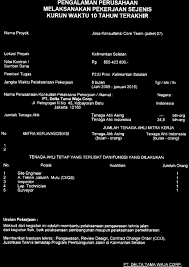 Serta membuat bukti transaksi untuk diserahkan ke bagian akunting. Daftar Pengalaman Kerja 10 Sepuluh Tahun Terakhir Data Teknis Pdf Free Download