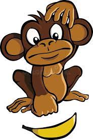 Cartoon Monkey With Banana A Cartoon Monkey Looking At A Banana And Scratching Ad Banana Monkey Cartoon Hea Cartoon Monkey Cute Monkey Cartoon Pics