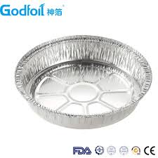 It says lasagna pan on the label . China 9 Inch Round Disposable Aluminum Foil Pan Baking Roasting Take Out Food Containers With Flat Board Lids Or Dome Lids China Aluminum Foil Pans And Disposable Aluminum Foil Take Out Containers