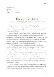 Sitio web sobre la filosofia de platón. Disertaciones Platon Docsity
