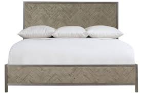 Gradual grid upholstered wall panels. Panel Bed Bernhardt