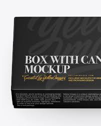 Download Box With Can Mockup In Box Mockups On Yellow Images Object Mockups PSD Mockup Templates