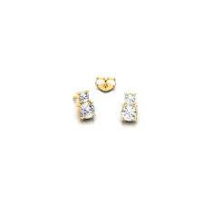Double Diamond Earring Diamond Stud Earrings Gold Stacked Etsy Hong Kong