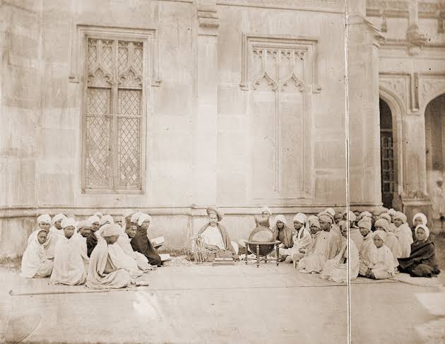1870 pic of a Pandit reading the Shastras