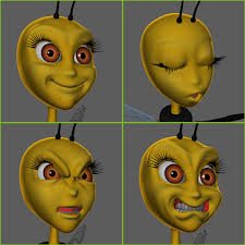 3d Cartoon Queen Bee Model