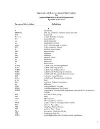 The medical & science acronym /abbreviation/slang ra means respiratory. Approved List Of Acronyms And Abbreviations