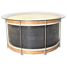 The drumstick table top is a lot of fun. Vintage Folk Art Glass Top Bass Drum Coffee Accent Or Cocktail Table For Sale At 1stdibs