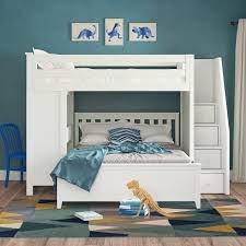 Twin over full bunk bed with drawers helpful for any kind of age. Sand Stable Baby Kids Amyris Twin Over Full L Bunk Bed With Drawers Reviews Wayfair