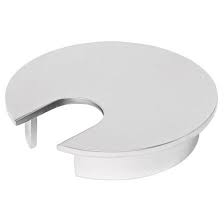 Hafele Metal Round Cable Grommet Zinc Brushed Nickel 2 1 2 Hole 13 16 X 1 1 8 Opening Hafele Cable Grommet Office Accessories