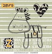 Cute Zebra Card Z For The Zebra Animal Alphabet For The Kids Vector Illustration Kids Vector Animal Alphabet Zebra