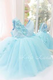 Light Blue Dress Pageant Dress Toddler Dress Flower Applique Light Blue Wedding Flower Girl Gown Light Blue Flower Birthday Dress Baby Dress Baby Girl Tulle Dress Flower Girl Gown Dresses Kids