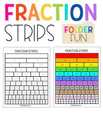 Check spelling or type a new query. Fraction Strips Printable File Folder Fun