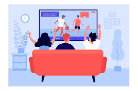 Find the perfect living room cartoon stock illustrations from getty images. Free Vector Illustration Of Cartoon Living Room Front View From Sofa To Tv Set Vinyl Player