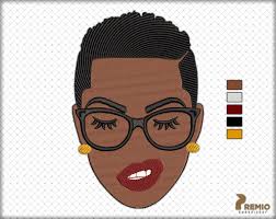 African Afrocentric Woman Embroidery Design, Afro Woman Embroidery Design,  Rochelle Afro Lady Black Girl Machine Embroidery Files DIGITAL