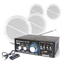 This durable speaker houses a 10 in. Em Cafe Restaurant Shop Bluetooth Amplifier Ceiling Speaker System Kit With 4x Ceiling Speakers Buy Online In Paraguay At Desertcart Com Py Productid 177200215