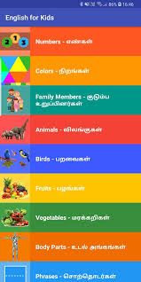 Print a set of animal body parts flashcards, or print some for you to colour in and write the words! English For Kids Tamil For Android Apk Download