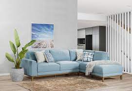 pin by lee bamford on bundy beach interior in 2021 corner lounge furniture light blue couches