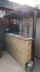Basically you take tin snips, snip the sides and then use a speed square and score the metal with a utility knife and bend it back and forth until it breaks. Pin By Linh Tran On Garden Bar Diy Garden Bar Backyard Bar Diy Outdoor Bar