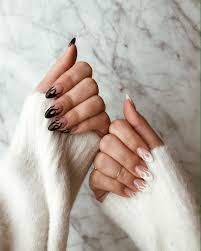 Black And White Flames Nails Flames To Dust Flame Nails In 2020 Black Toe Nails Black And White Nail Art Black And White Nail Designs
