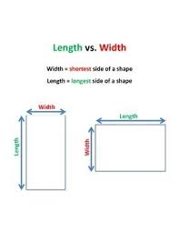 Length Vs Width Visual And Practice Sheet Combo Practice Sheet Width Math Help