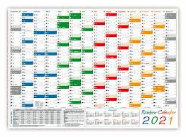 Hier finden sie kostenlose kalender mit den ferien thüringen 2021, gesetzlichen feiertagen und kalenderwochen. Rainbow Wandkalender Din A2 2021 Gefaltet Wandplaner Inkl Ferien Feiertage Ebay