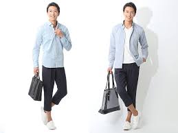 青 サックス 紺 シャンブレーボタンダウンビジネスカジュアルシャツ 日本製 designed by bizfront in tokyo メンズビジネスカジュアル ビジカジ 通販 ビジネスカジュアル 春コーデ メンズ 春服 メンズ