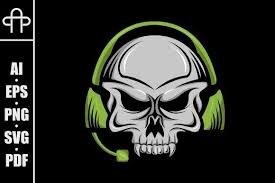 Skull Earphone Graphic By Andypp Creative Fabrica In 2020 Graphic Illustration Retro Vector Illustration Social Media Drawings