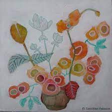 Paint Mixed Media Flowers On Yupo Paper