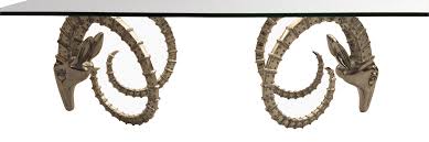 The most common art deco lounge coffee table material is brass. Art Deco Style Silver Ram Head Coffee Table With Glass Top Modernism