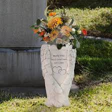 Amazon.com: Cemetery Vase Grave Vase with Spike for Cemetery Personalized,  Angel Wings Grave Flower Holders Grave Markers Cemetery Decorations  Tombstones Headstones Memorial Gifts for Loss of Loved Ones : Home & Kitchen