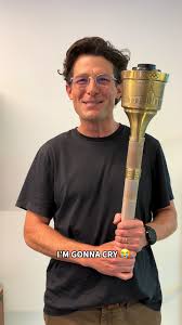 This is what an LA 1984 Olympic torch looks like. 🔥 #JacobSoboroff gives  us an up-close-and-personal look at the details of the torch his father,  Steve Soboroff, carried one kilometer down Pacific ...