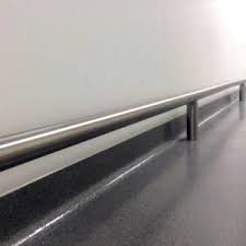 These robust and durable floor mounted handrail are available at the most reasonable prices. Floor Mounted Bump Rails Satin Finish Kent Stainless