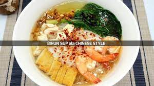 Nyalakan kompor dan tumis potongan perut babi dalam panci. Bihun Sup Ala Chinese Style Semudah Abc Youtube