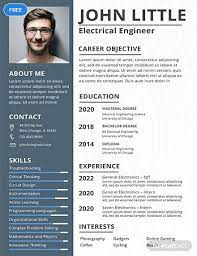 This is a single page template for resume. Electrical Engineer Fresher Resume Template Free Psd Word Apple Pages Publisher Template Net Engineering Resume Templates Resume Design Free Job Resume Template