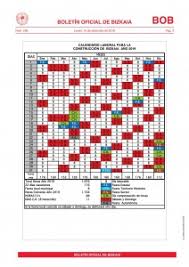Lun mar mié jue vie sáb dom. Bas Asesores Calendario Laboral 2019 Del Convenio Colectivo Del Sector Construccion De Bizkaia Codigo De Convenio 48000715011981