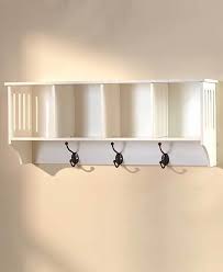 White Wall Shelf 4 Cubby Shelf With Coat Hooks Great Entry Shelf For Above Bench Unbranded White Wall Shelves Entryway Wall Shelf Shelves