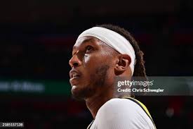 Enrique Freeman of the Indiana Pacers arrives to the arena before the...  News Photo