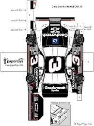 Nascar 3 Dale Earnhardt Race Car Free Paper Cutouts At Papertoys Com Paper Model Car Paper Models Paper Tanks