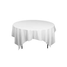 Nappe ronde anti tache en 180 cm à prix discount chez badaboum, le spécialiste du linge de la nappe anti tache ronde 180 cm conviendra pour le diamètre d'une table ronde de 6 personnes. Nappe Blanche 240x240cm Table Ronde 10p Ml Locations