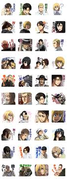 Attack On Titan Anime Stickers Part 2 Line Sticker Anime Stickers Anime Printables Attack On Titan Anime