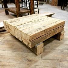 Industrial reclaimed dining table with minimal tools. We Made This Beautiful Custom Timber Coffee Table From A Reclaimed Hemlock Beam Woodworking Coffee Table Rustic Coffee Tables Coffee Table Wood
