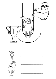 Letra U Dibujo Para Colorear E Imprimir Imprime y colorea la letra o en mayúscula y minúscula. letra u dibujo para colorear e imprimir