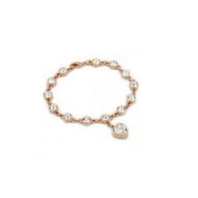 Дамска гривна с бели австрийски кристали и 18К розово златно покритие |  Gold bracelet, Jewelry, Swarovski