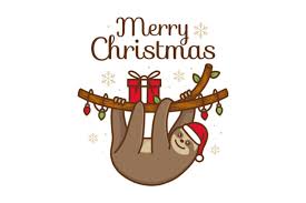 Download Cute Kawaii Sloth Christmas Vector Art Graphic By Vectorwithin Creative Fabrica SVG Cut Files