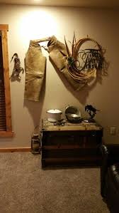 Western Wall Decor With Chaps Spurs And Rope Western Wall Decor Western Home Decor Western Decor