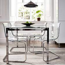 Get the best deals on ikea glass tables. 20 Clearly Fascinating Lucite Finds For The Home Ikea Dining Dining Room Small Dining Room Decor